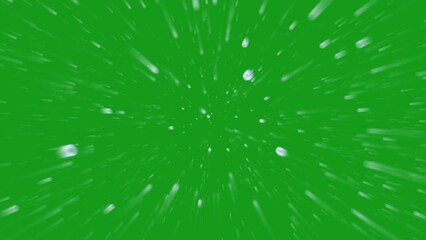 Poster - Animation of white particles on a background of a green screen