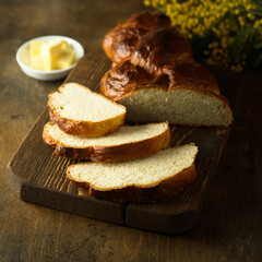 Sticker - Homemade bread served with butter