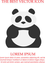 Wall Mural - Panda vector icon eps 10. Simple isolated illustration