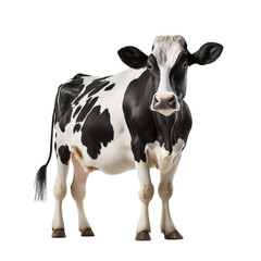 Wall Mural - Holstein - Friesian cow isolated on white background.