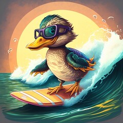 Wall Mural - duck in the water