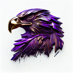 Wall Mural - eagle head with wings