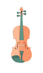 Wall Mural - violin string instruments on white backdrop