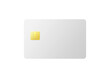 White credit card on a transparent background