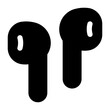 earbuds music tws solid Glyph icon