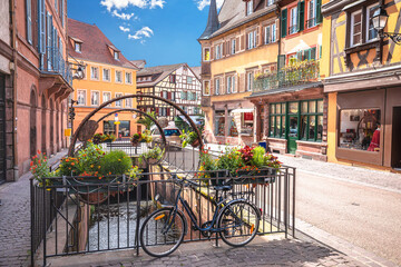 Sticker - Town of Colmar colorful architecture and street view