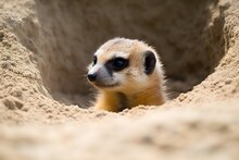 The Meerkat Suricata Suricatta Or Suricate Is A Small. Made With Generative AI