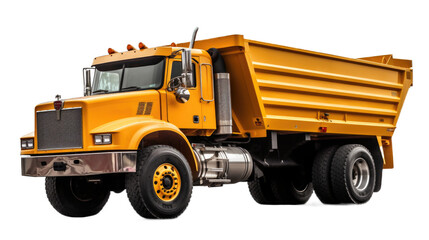 Wall Mural - Dump truck isolated on transparent background. Generative AI