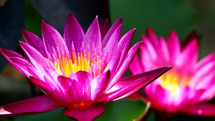 Wall Mural - Pink lotus   in pond  , outdoor  Chiangmai Thailand