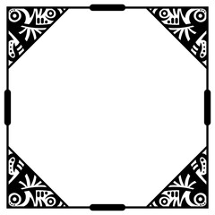 art pattern square frame