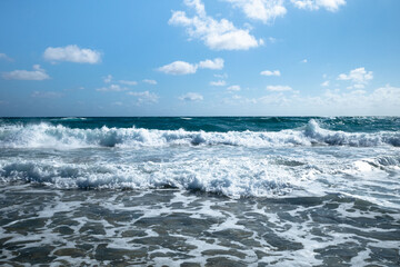 waves on the beach