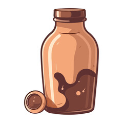 Sticker - chocolate glass bottle refreshing