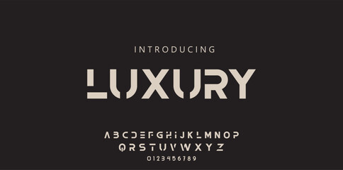 Wall Mural - Abstract elegant luxury typeface design vector	