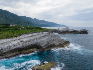 Poster - Pacific coast at shihtiping scenic recreation area in hualien, taiwan