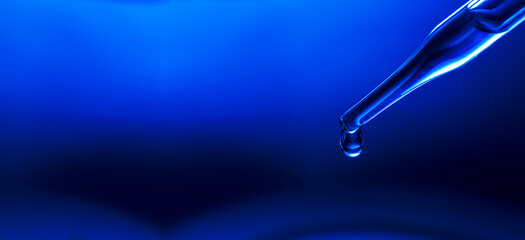 Macro science background,macro science experiment background,Laboratory research, dropping liquid to test tube. Test tube containing chemical liquid in laboratory, lab chemistry or science research 