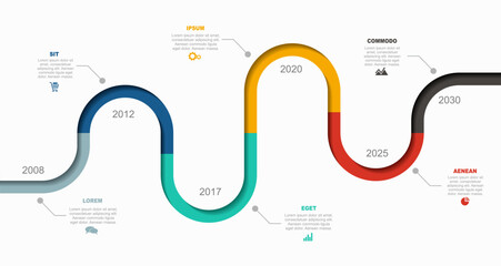 Wall Mural - Infographic design template with place for your data. Vector illustration.