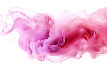 Wall Mural - pink smoke on white background. ai