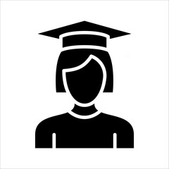 Wall Mural - Solid vector icon for graduation which can be used various design projects.