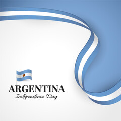 Wall Mural - Vector Illustration of Independence Day of Argentina.  
