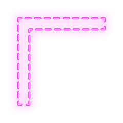 Poster - neon dashed corner edge