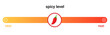 Spicy food level sauce hot sticker meter. Spicy level chili heat taste meter vector flavor cpicey