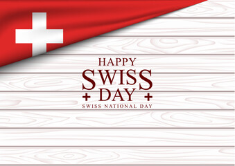 Wall Mural - Swiss day vector background.