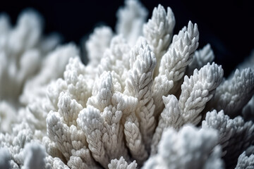 Macro of a beautiful white sea coral texture, background for an ocean themed banner or header