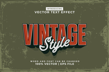 Aufkleber - Editable text effect Vintage 3d template style premium vector
