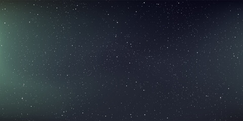 Wall Mural - northern lights. night shining starry sky. polar lights, luminescence, green light beam in the sky. 