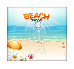 Poster - summer flower beach