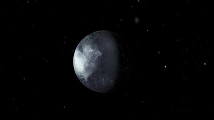 Wall Mural - pluton planet rotating in its own orbit in the outer space