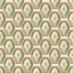 decorative illustrations - retro style wallpaper design.