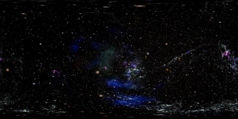 Wall Mural - 360 VR Space 3006: Virtual reality video flying through star fields in space (Loop).