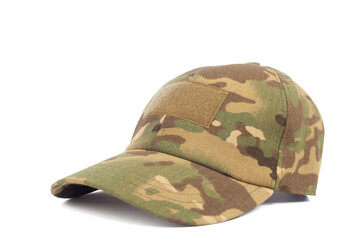 Army cap on a white background. Army hat.