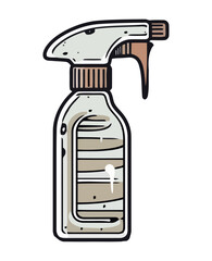 Canvas Print - Spray bottle labeled antiseptic