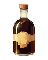 Poster - Organic wine bottle symbolizes luxury and freshness