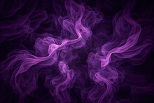 Background Velvet Violet Smoke Swirls On Black Abstract Fractal Gnarls Background Rich Purple Luxurious Organic Wave Ripple Texture Render Soft Sensual Chaotic Creative Backdro Generative Ai