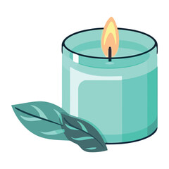 Poster - candle symbolizes spirituality and relaxation in aromatherapy