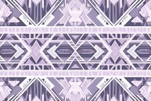 Wallpaper For Seamless Geometric Tribal Aztec Or Western Motif Surface Pattern In Digital Lavender Color Of The Year For 2023 Light Violet Purple Trendy Fashion Textile Wrapping Paper Or Generative Ai