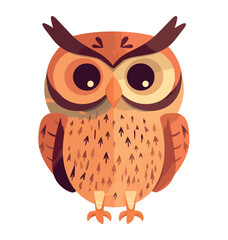 Poster - Colorful owl mascot smart animal