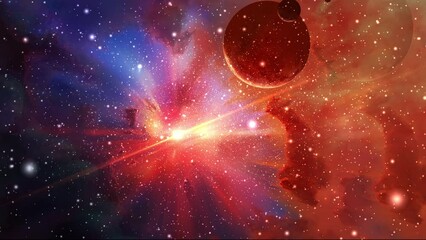 Wall Mural - flying through star fields in deep space