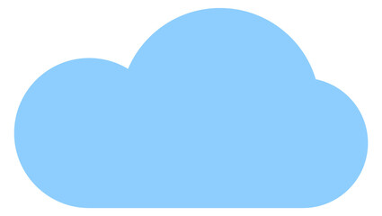 Poster - blue cloud icon. round flat sky symbol