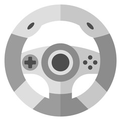 Poster - steering wheel for video game. playing gadget icon