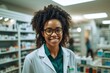 © Tebha Workspace - Portrait beautiful medical officer smiling confident AI Generative