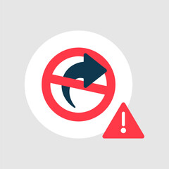 Poster - do not share concept illustration flat design vector eps10. modern graphic element for landing page, information or message ui, infographic, icon