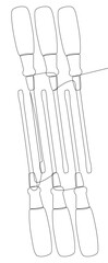 Poster - One continuous line of Screwdriver. Thin Line Illustration vector concept. Contour Drawing Creative ideas.
