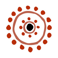 Aufkleber - ethnic round symbol