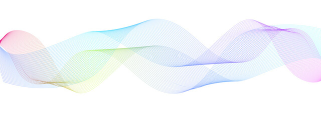 Wall Mural - Abstract colorful glowing wave curved lines background.  Abstract frequency sound wave lines and technology curve lines background. Design used for banner, template, science, business and many more.