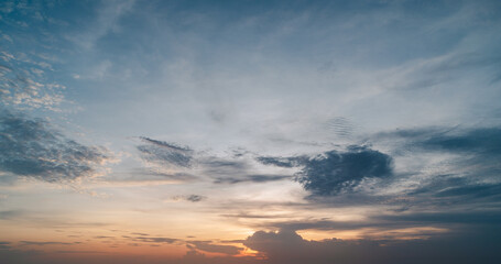 sunset in the sky