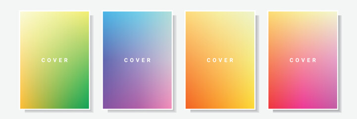Wall Mural - multicolor gradation modern cover design layout background template collection vector